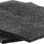 Schwarze Allzweckgummimatte, 200x100x0,5 cm, für Waschmaschinenzubehör und Haushalt.