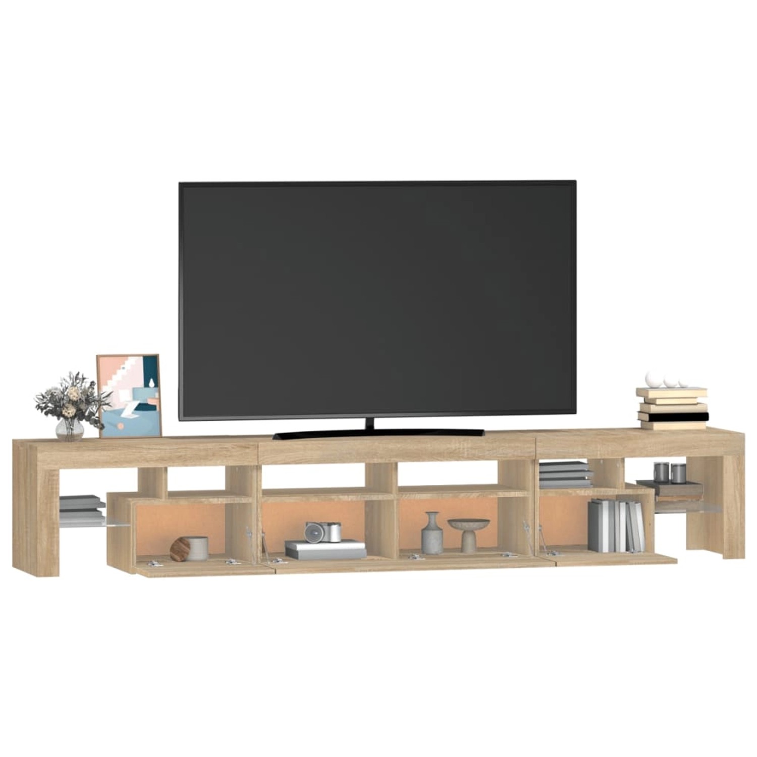 vidaXL TV-Schrank mit LED-Leuchten Sonoma-Eiche 230x36,5x40 cm günstig online kaufen