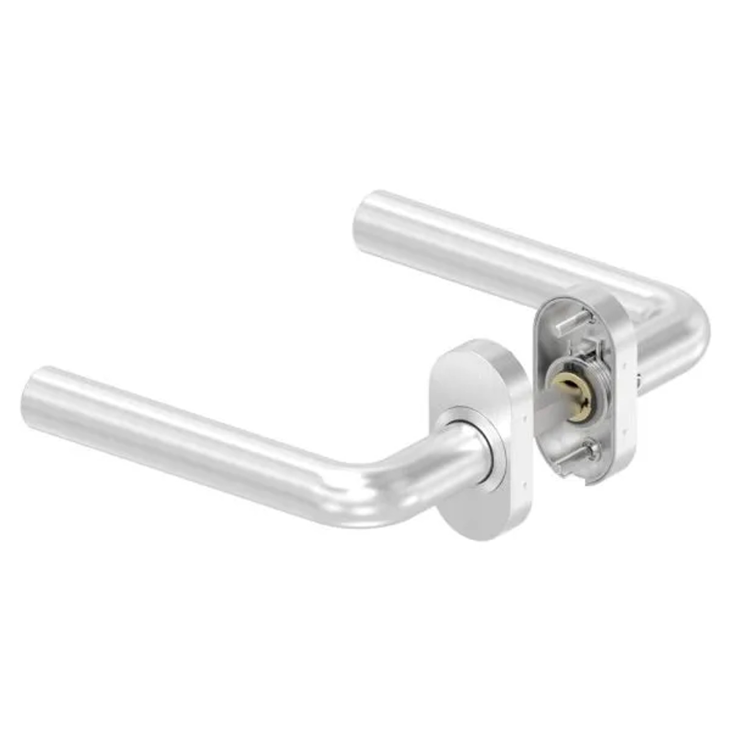 FeNau Türdrücker-Paar Edelstahl V2A 8 mm Stift 30-60 mm Kastendicke Feststehend Links