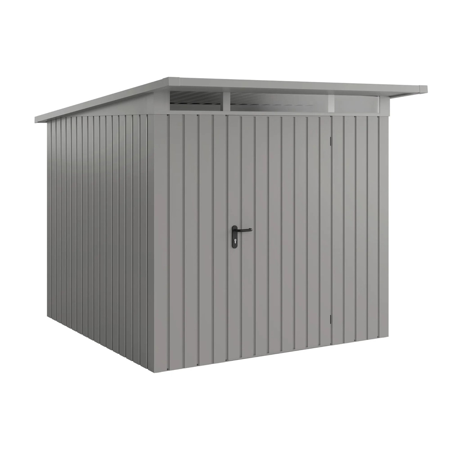 EcoStar Gerätehaus Euroline Pultdach 229 cm x 262 cm Graualuminium 1-flg.