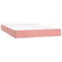 Rosa vidaXL Boxspringbett Matratze, 120x200 cm, Samtbezug.