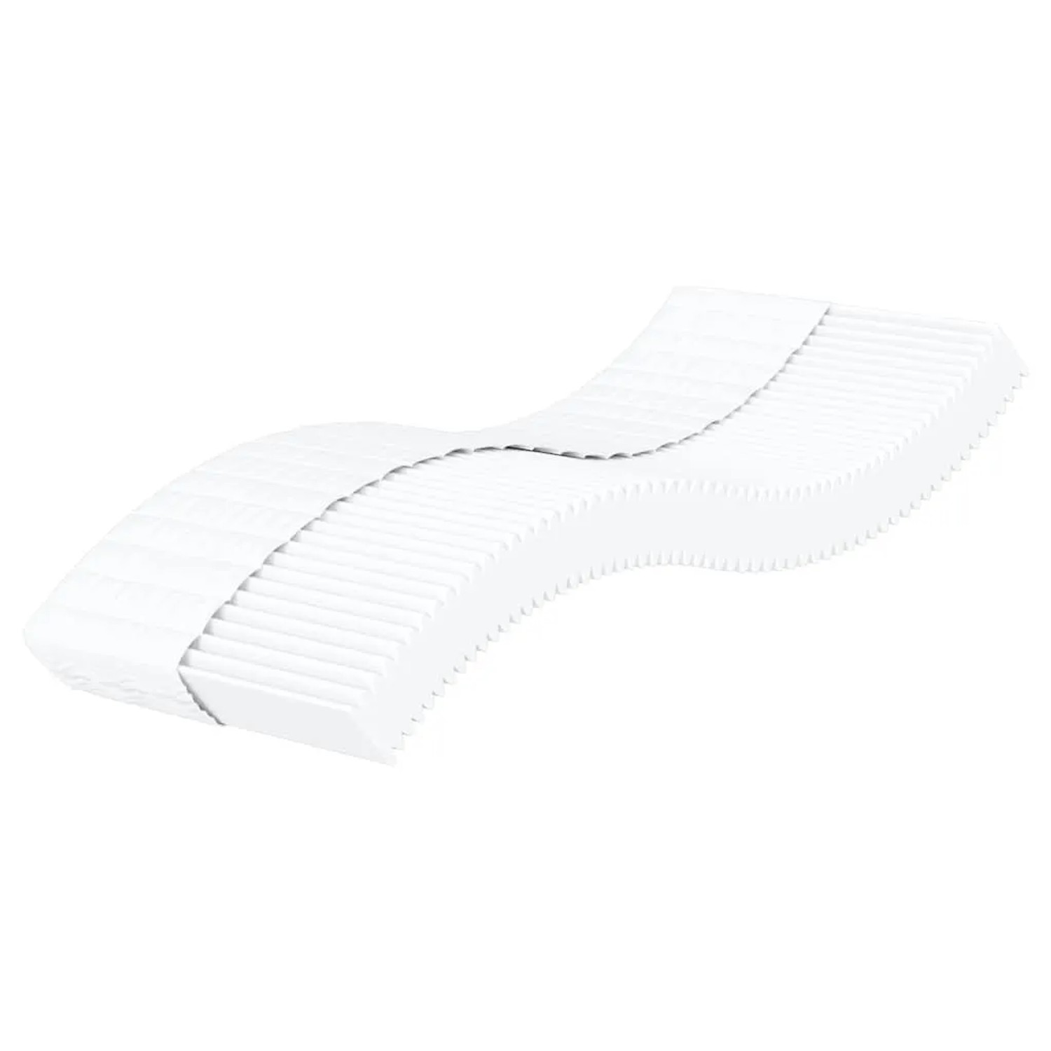 vidaXL Schaumstoffmatratze Weiß 100x210 cm Härtegrad H2 H3 4016632