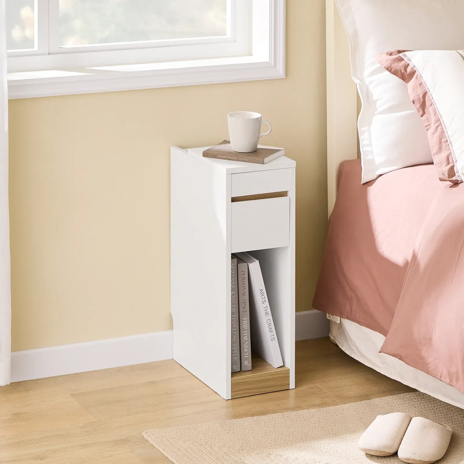 SoBuy Nachttisch Weiß Schmal FBT163-WN kaufen bei OBI