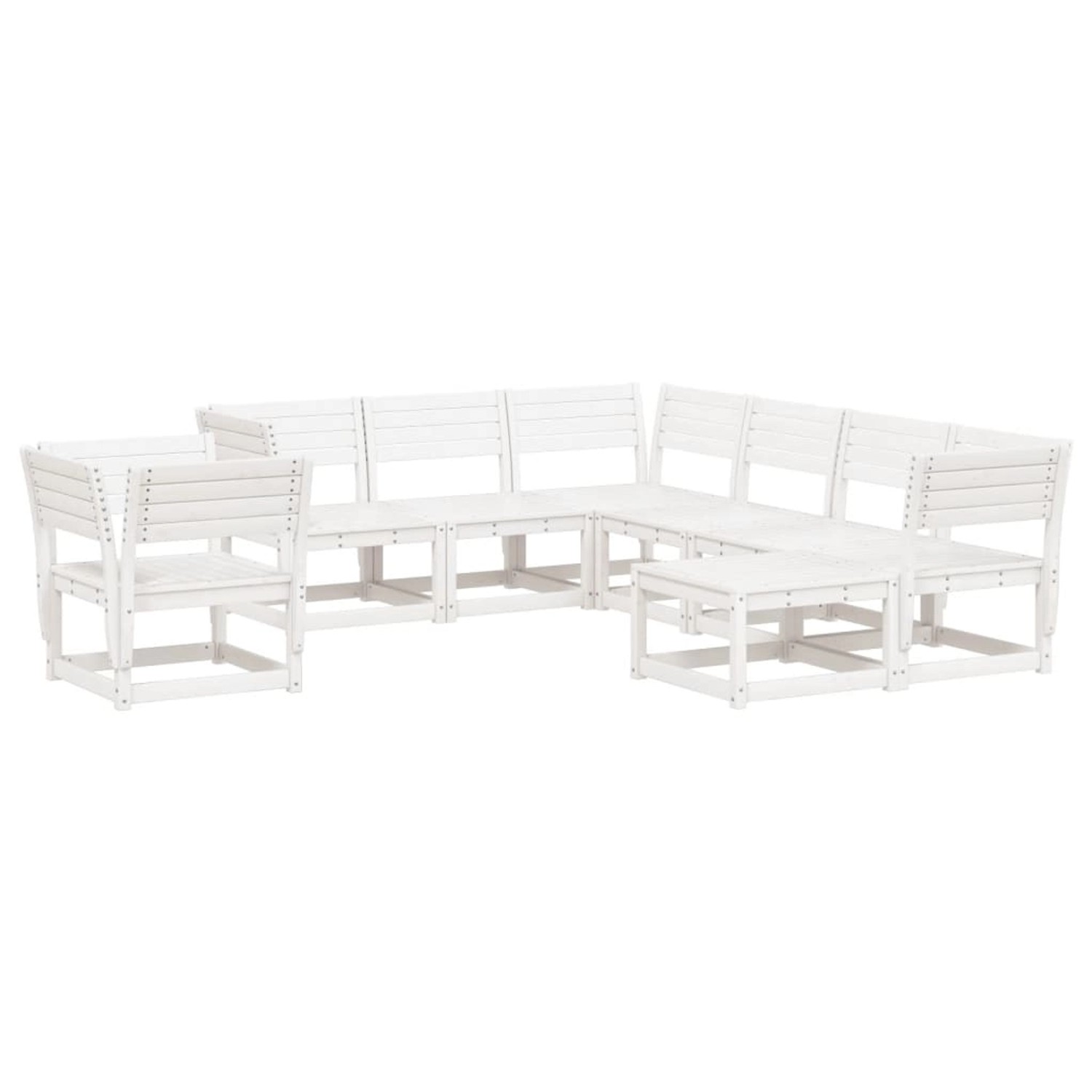 vidaXL 8-Tlg Garten-Lounge-Set Weiß Massivholz Kiefer 3216941 günstig online kaufen