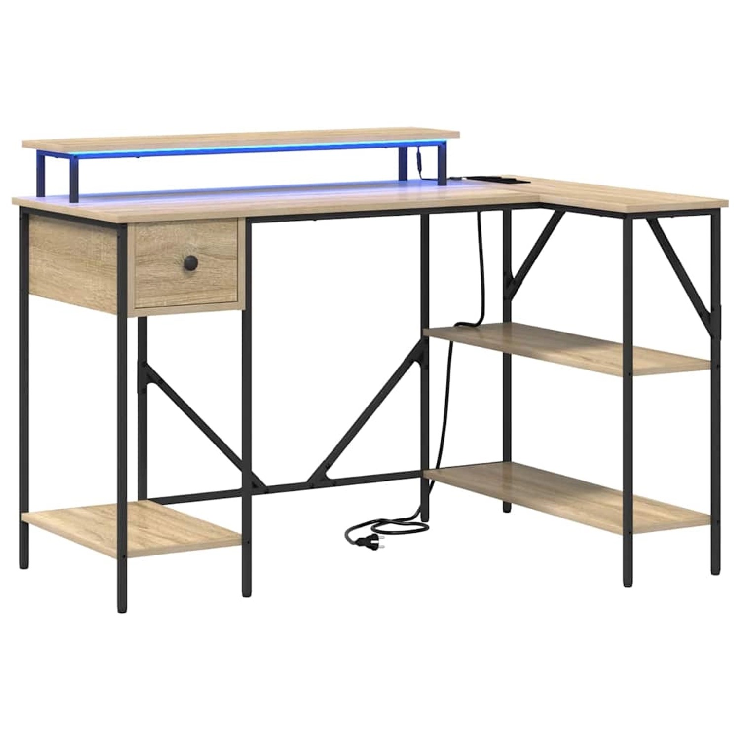 vidaXL Schreibtisch Sonoma-Eiche 120 x 79 x 86,5 cm Holzwerkstoff 859401 günstig online kaufen