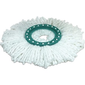Leifheit Ersatzkopf Clean Twist Mop Mikrofaser für Reinigungsgeräte, weiß.