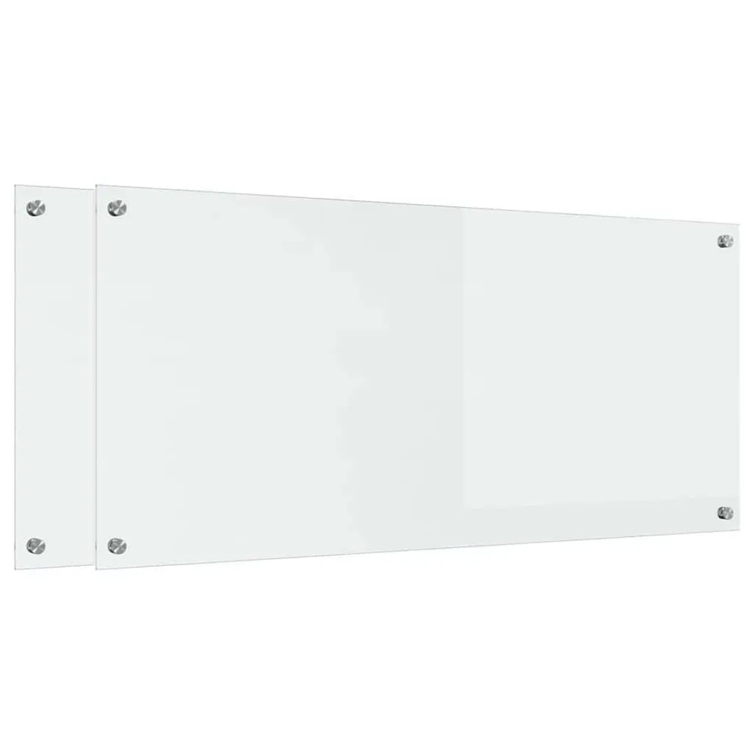 vidaXL Küchenrückwand 2 pcs Transparent 110 x 50 cm Gehärtetes Glas 3415489