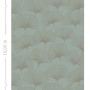 Rolle Origin Wallcoverings Vliestapete mit Ginkgoblätter Muster in Salbeigrün.