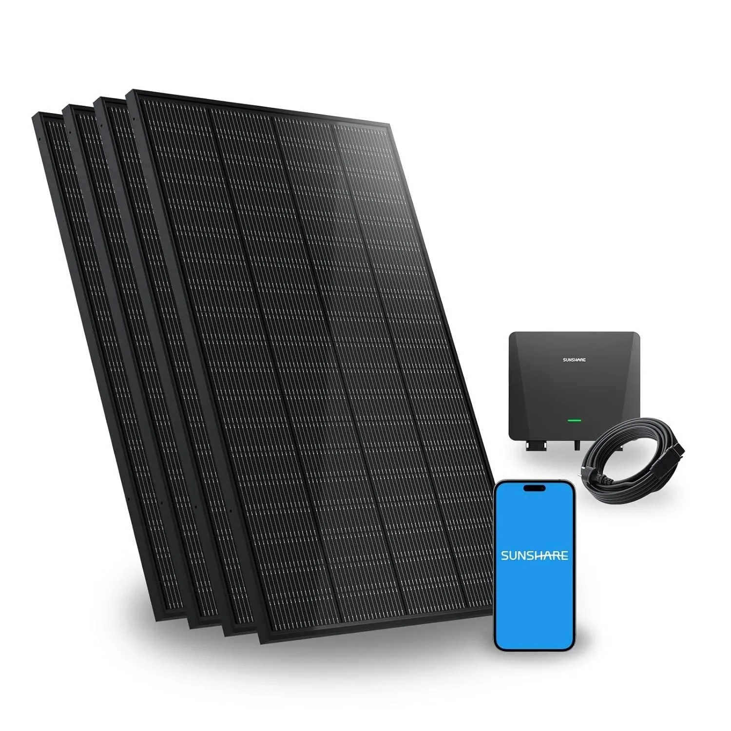 Image of SUNSHARE Ray 800W Balkonkraftwerk Ohne Halterung Solarsystem Für Balkon Terrasse Dach