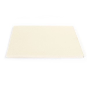 Rechteckiger Toboli Pizzabackstein aus hellem Cordierit für Gasofen, 330x330mm. Für knusprige Pizza.