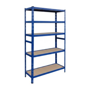 Relaxdays Reifenregal Stahl Blau Höhenverstellbar für 8 Reifen mit 3 MDF-Ablagen 210 cm x 110 cm x 40 cm