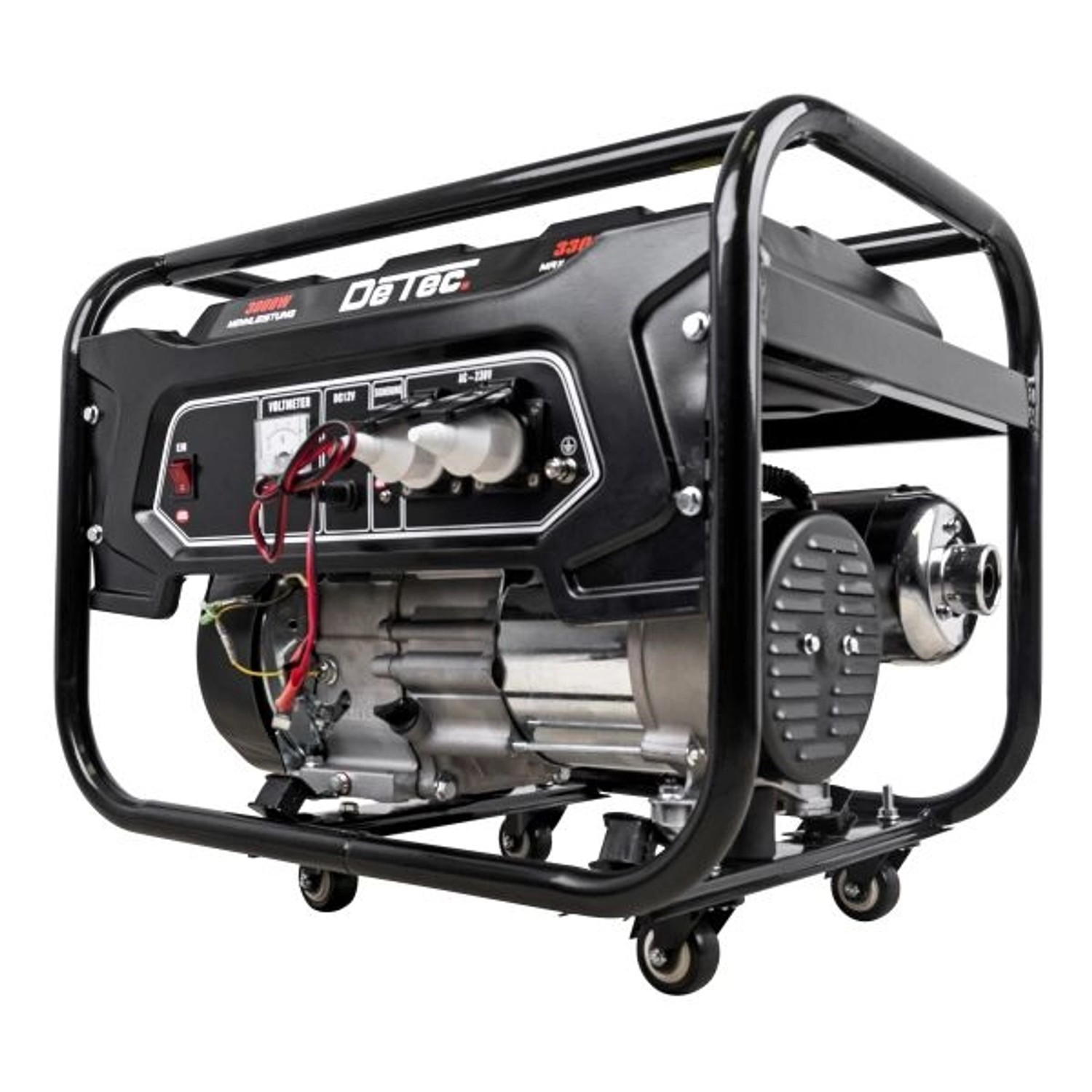 DeTec. 3,3 kW Benzin Stromgenerator 230V Stromerzeuger Generator E Start 1 Phasen Stromaggregat 7 PS Motor Notstromaggre...