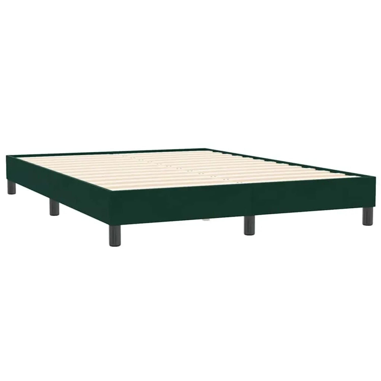 vidaXL Boxspringbett ohne Matratze Dunkelgrün 160x210 cm Samt 3315834 günstig online kaufen