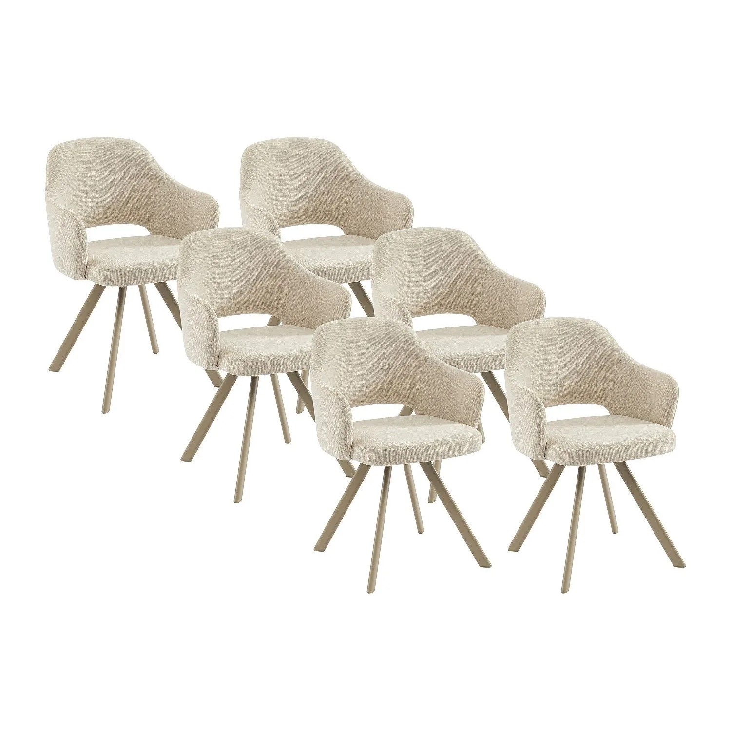 Vente-unique Stuhl Rasema Cremefarben 57 cm
