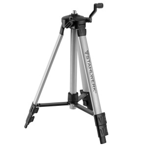 STAHLWERK Universal-Stativ für Kreuzlinienlaser, ausfahrbar bis 280mm, mit Kurbel und Libelle.