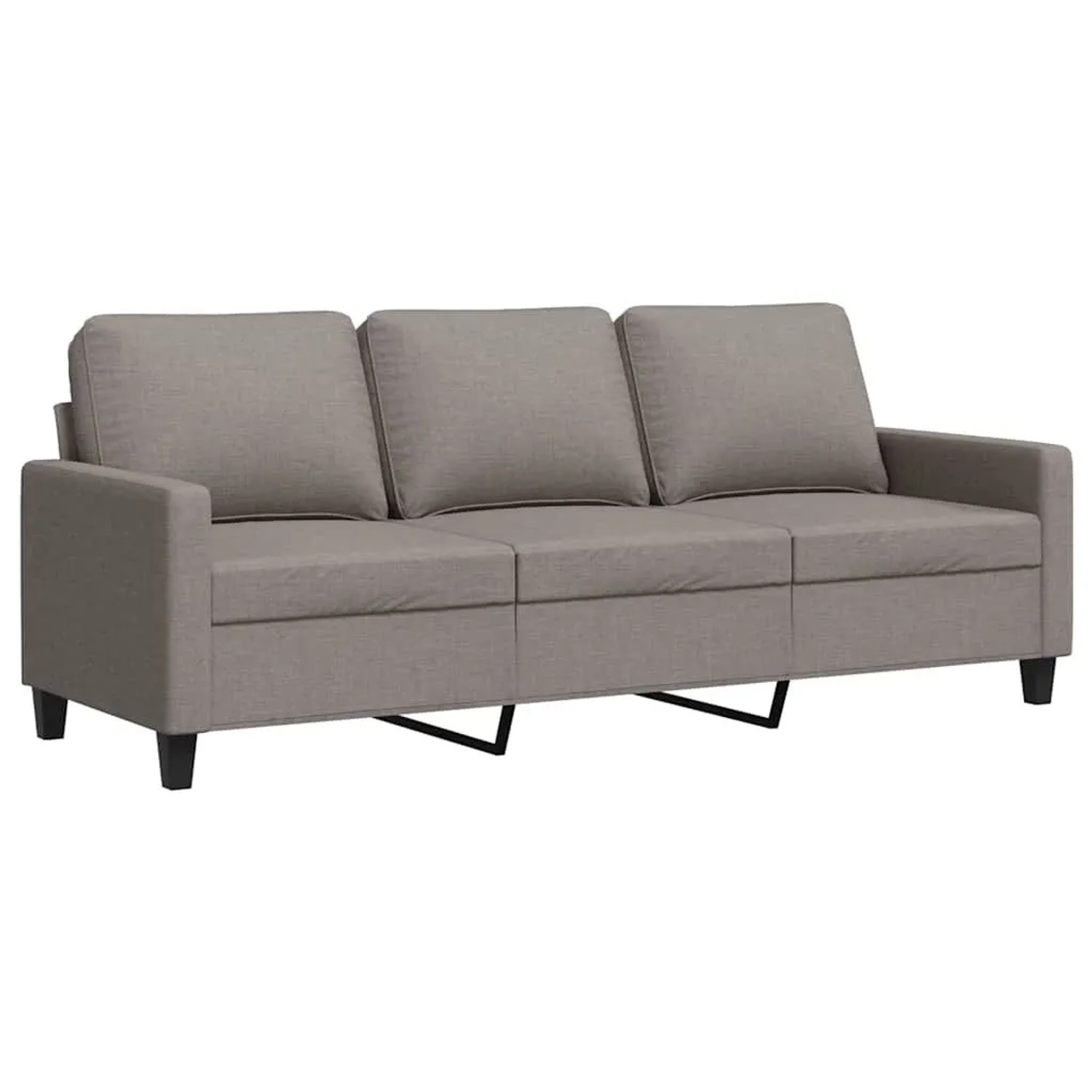 vidaXL 3-Sitzer-Sofa Taupe 180 cm Stoff 359178