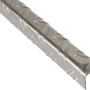 U-Profil aus Aluminium mit Riffel-Prägung, blank, 2000 mm lang.