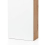 Held Möbel Hängeschrank Salerno, 40 cm, matt Weiß und Wotaneiche Dekor für das Badezimmer.