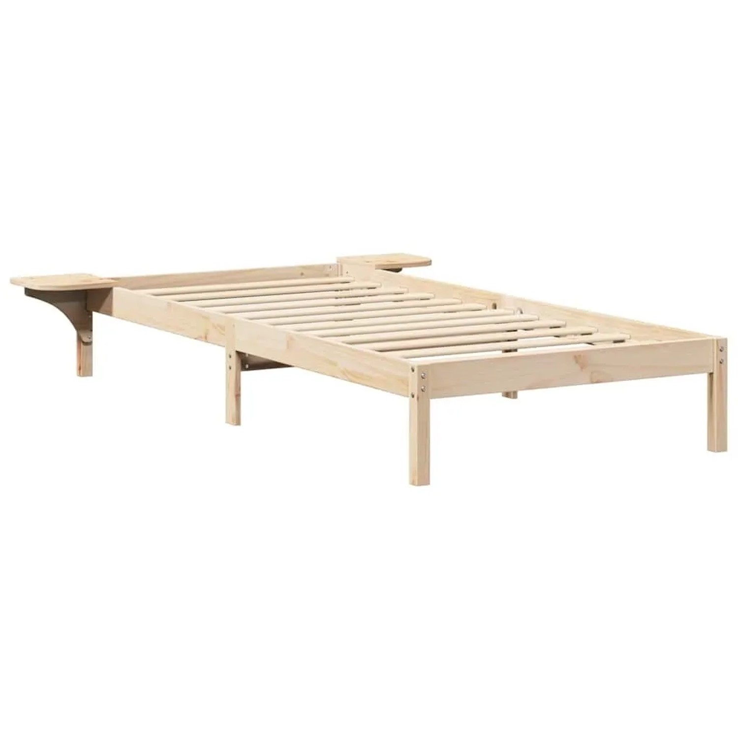 vidaXL Bettrahmen Natur 100 x 200 cm Massives Kiefernholz 873202