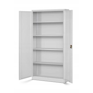 Jan Nowak Aktenschrank Metallschrank JAN H Grau 195x90x40 cm mit 3-Punkt-Verriegelung