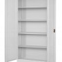 Jan Nowak Aktenschrank Metallschrank JAN H Grau 195x90x40 cm mit 3-Punkt-Verriegelung_2