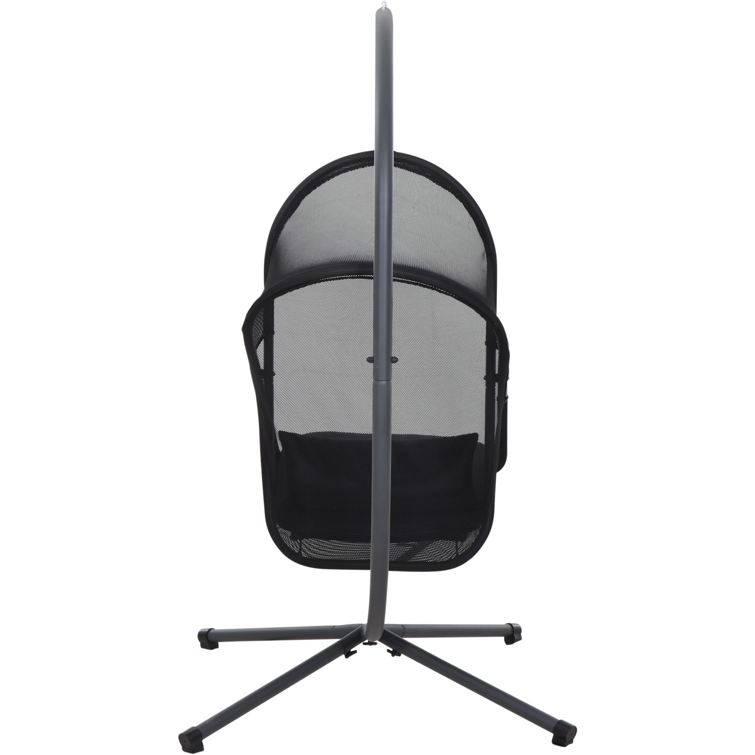 Siena Garden Hängesessel Yobaya Cool Black, faltbarer Schwebesessel mit Stahlgestell und Air Mesh Bezug.