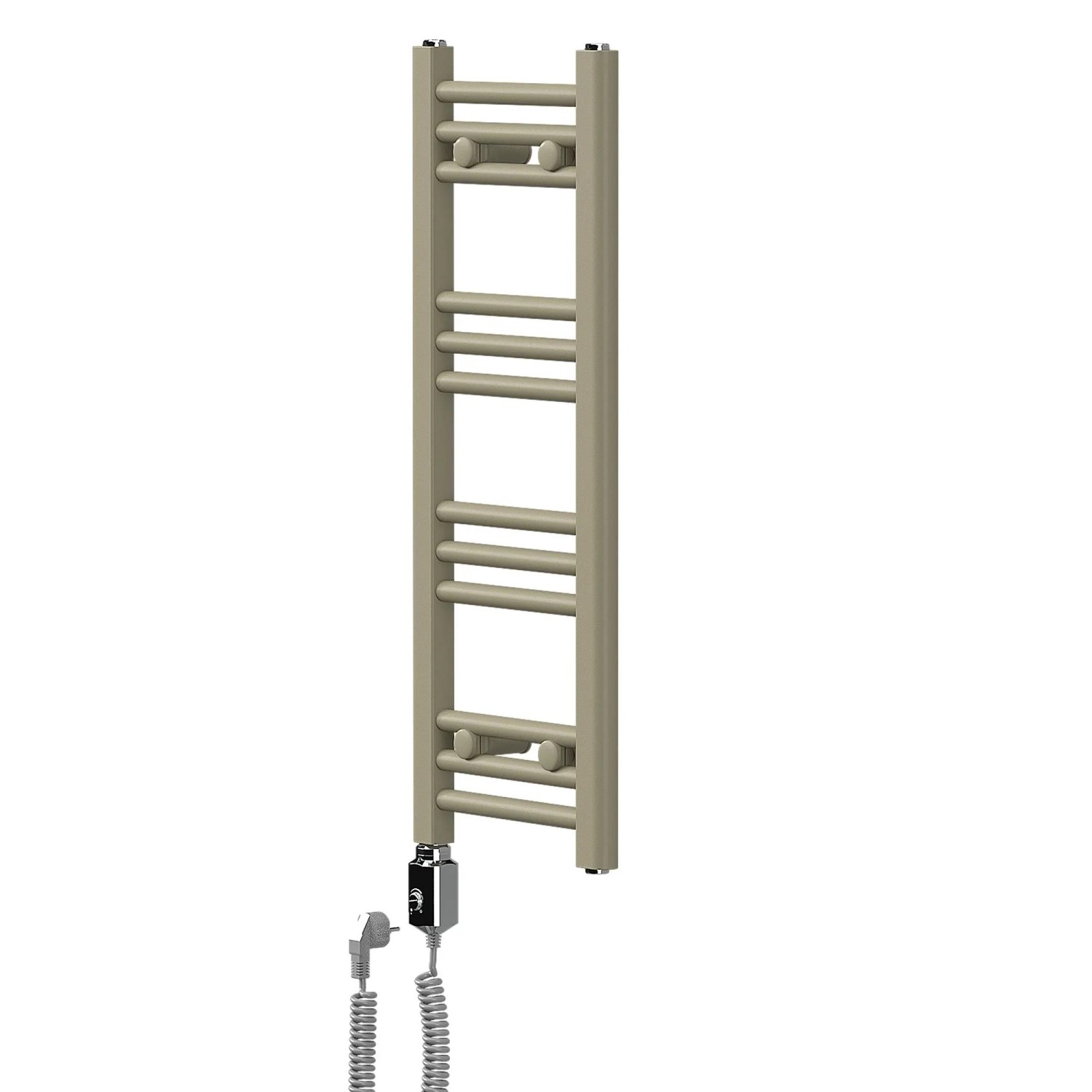 LuxeBath Handtuchheizkörper Elektrisch 300W 300 x 800 mm Beige Badheizkörper Gerade mit Seitenanschluss