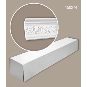 PROFHOME Eckleisten Set, 10 Zierleisten (20 m), weiß, Rokoko/Barock-Stil. Zubehör für Paneele.