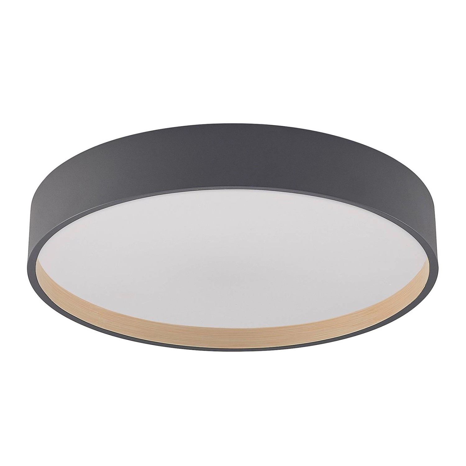 Lindby LED Deckenleuchte Todor 9924025 Dimmbar mit Leselampe Modern in Schwarz 1-flammig Wohnzimmerleuchte