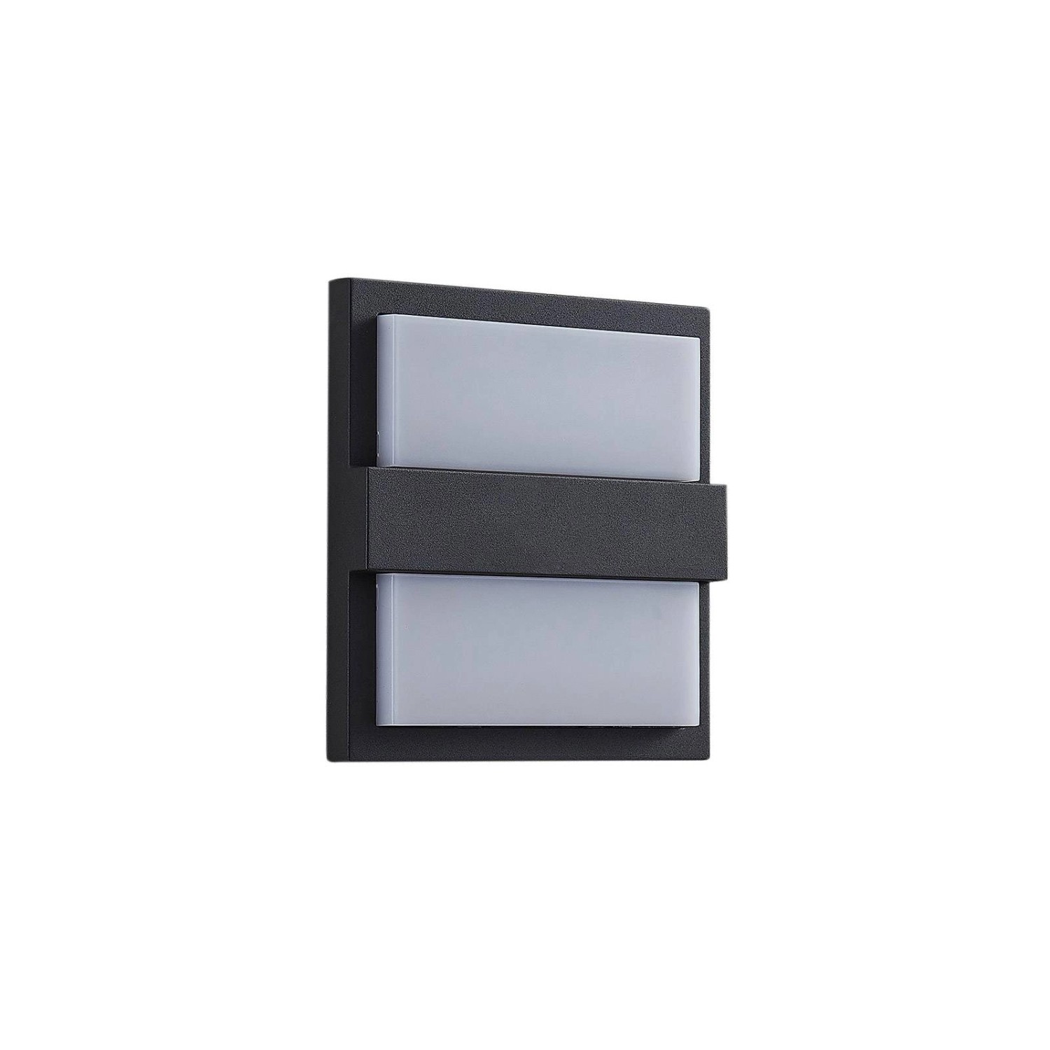 Thumbnail - Lucande LED Wandleuchte Außen Gylfi 9619231 Modern in Schwarz aus Aluminium 48-flammig