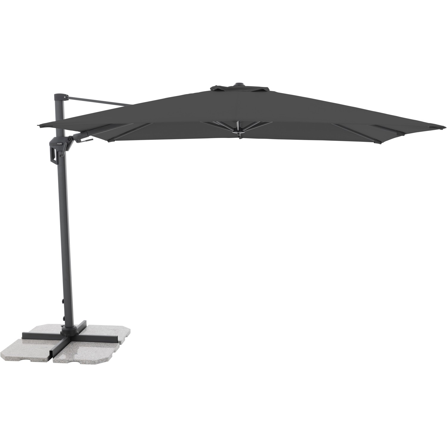 Doppler Ampelschirm 210 cm x 310 cm Anthrazit mit Kurbelmechanik