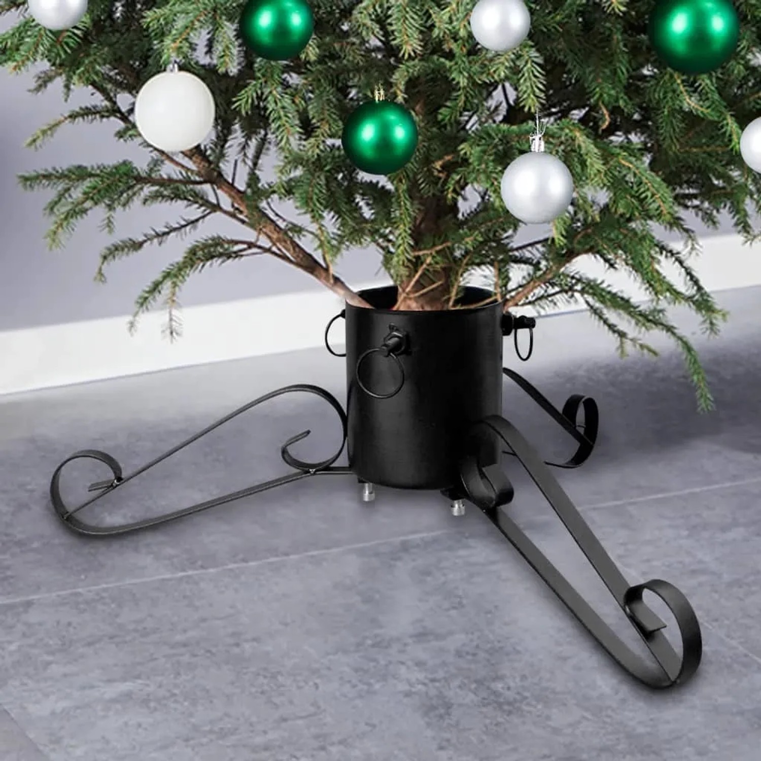 vidaXL Christbaumständer Schwarz 58x58x21 cm kaufen bei OBI