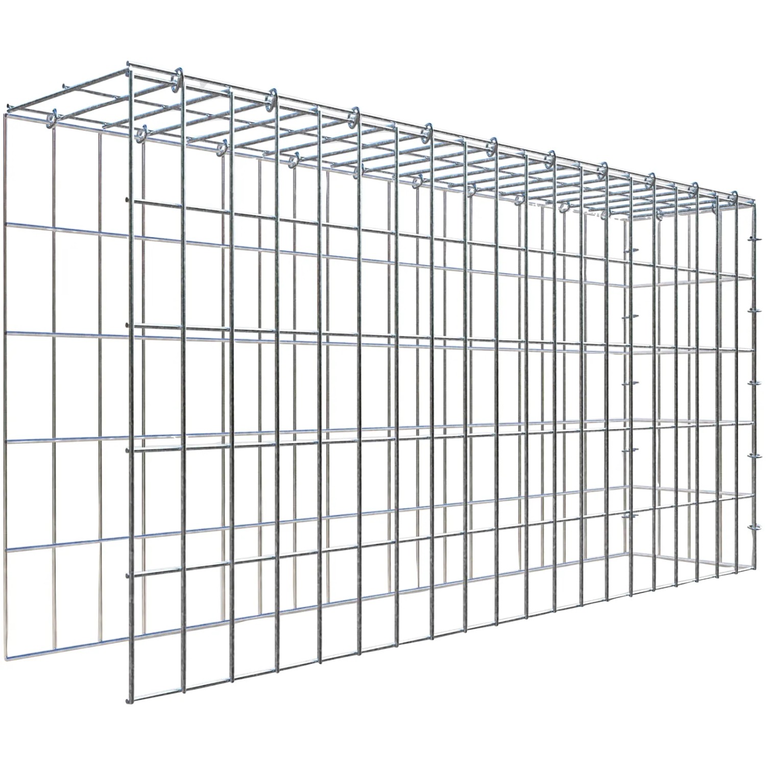 Gabiona C-Ring-Gabione-Anbaukorb Typ 4 50 x 100 x 20 cm Maschenw 5 x 10 cm