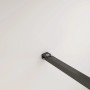 Schwarzes Duschwand-Profil mit ausziehbarer Stabilisierungsstange für Walk-In Dusche.