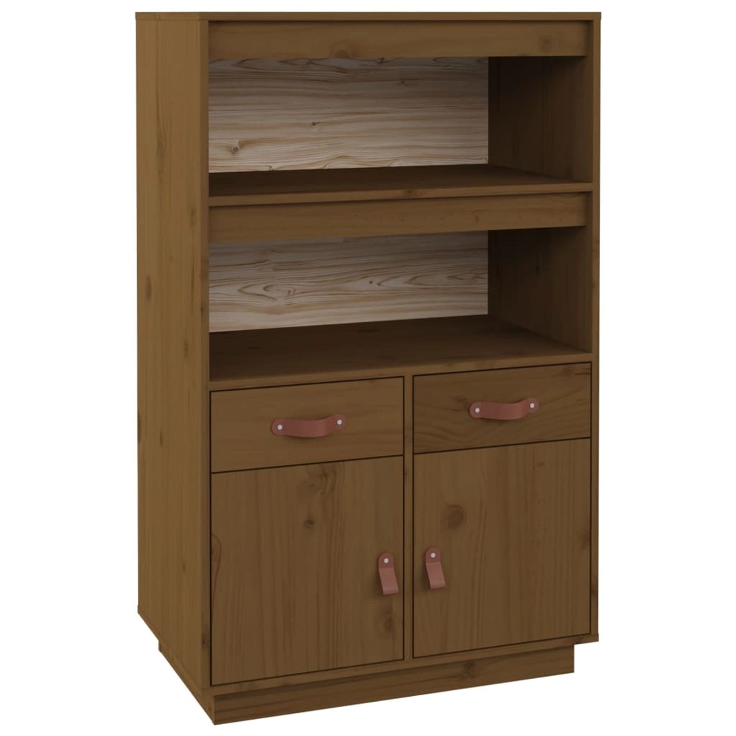 vidaXL Highboard Honigbraun 67x40x108,5 cm Massivholz Kiefer 820160 günstig online kaufen