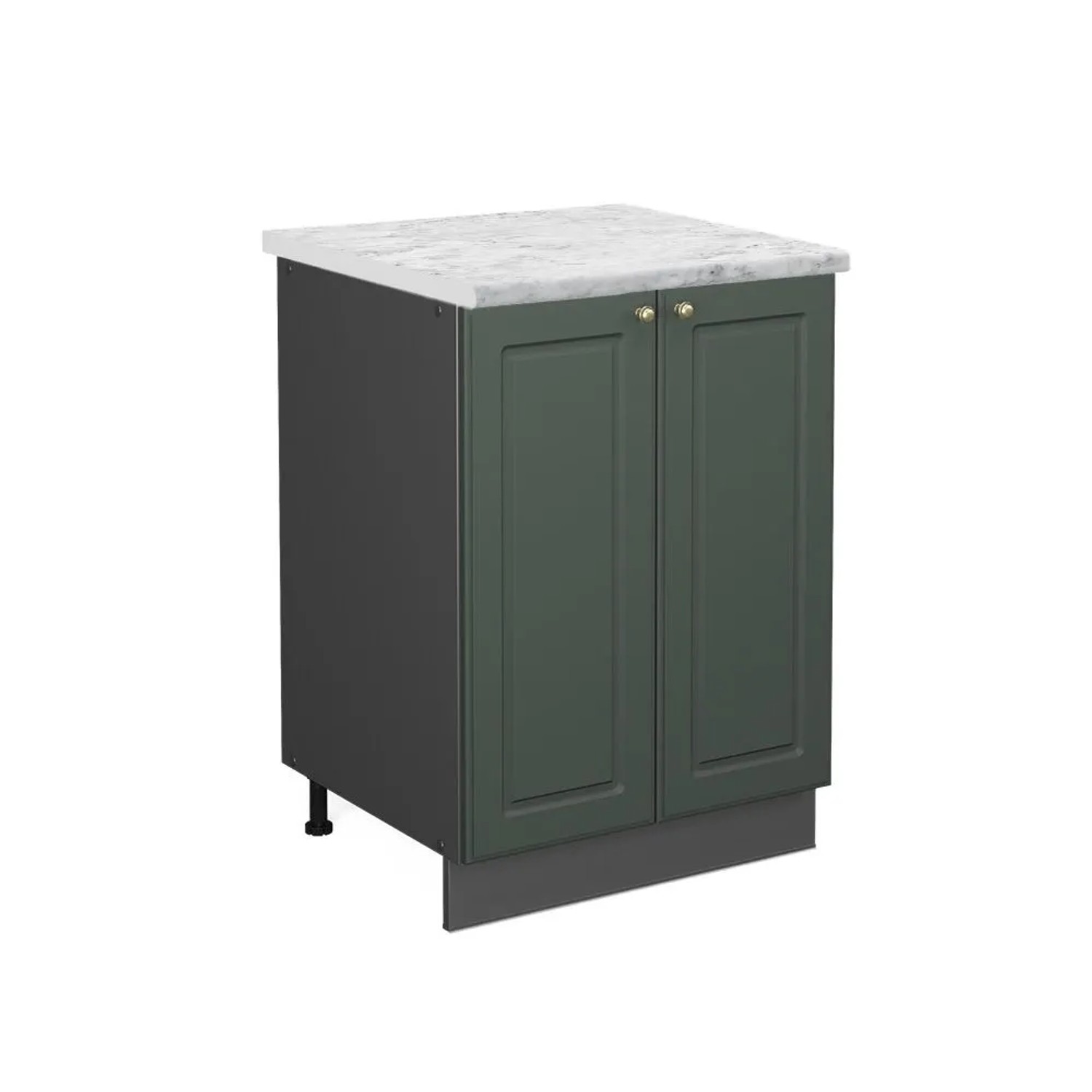Vicco Küchenunterschrank Fame-Line Grün-Gold Landhaus Anthrazit 60 cm AP Marmor