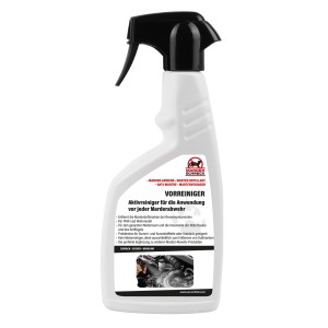 Marder Schreck Vorbehandlungsspray 500ml zur Marderabwehr. Sprayflasche mit schwarzem Sprühkopf.