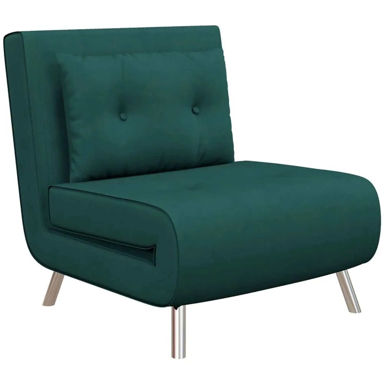 HOMCOM Schlafsessel mit Bettfunktion Kissen Samtoptik 77 x 88 x 83 cm