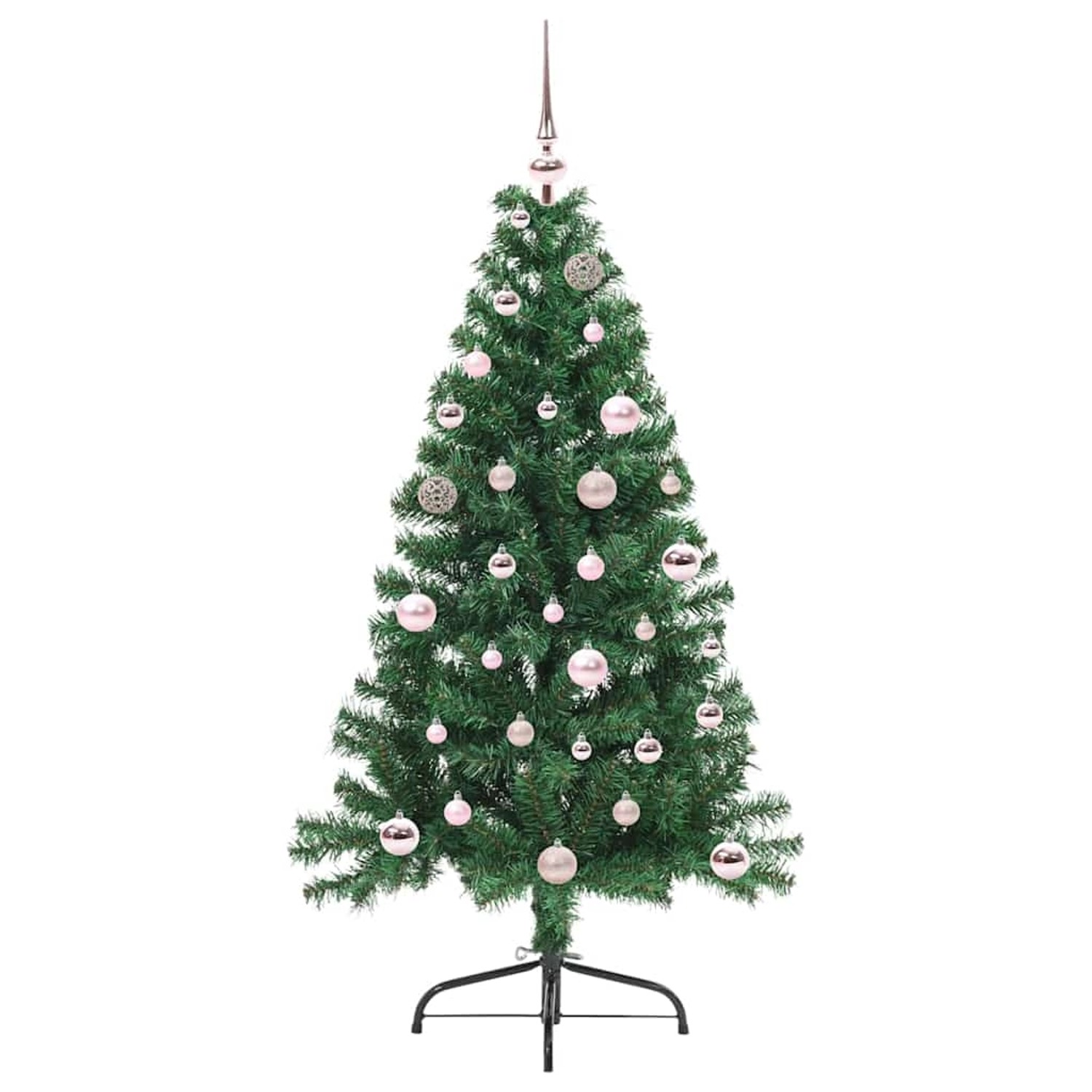 vidaXL Künstlicher Vorbeleuchteter Weihnachtsbaum Grün 150 cm PVC 3397000