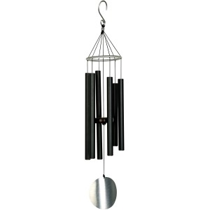 Nature´s Melody Klangspiel Aureole, 71 cm, schwarz, mit 6 Klangröhren aus Aluminium für Garten und Terrasse.