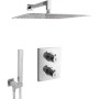 PaulGurkes Unterputz Duschset mit Thermostat und Kopf-, Handbrause, chrom.