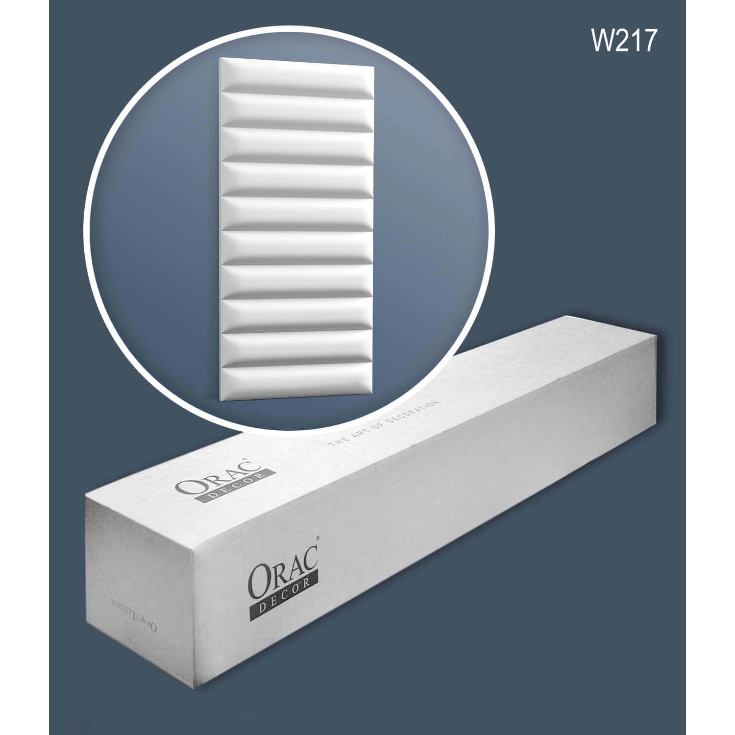 ORAC DECOR W217-Box 3D Wandpaneele, 6 Stück im Set, Farbe Weiß.