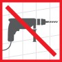 Symbol: Kein Bohren notwendig für die Montage des Küchenrollenhalters.