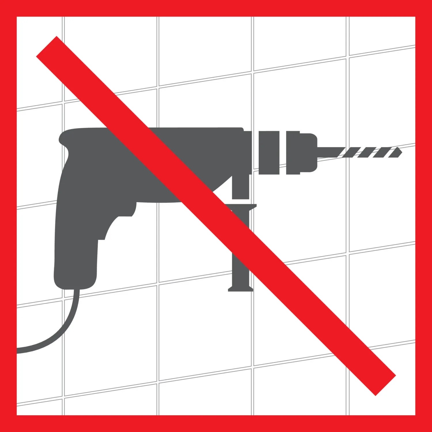Symbol: Kein Bohren notwendig für die Montage des Küchenrollenhalters.