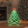 vidaXL Lichterbaum in Weihnachtsbaumform Mehrfarbig 80 x 56 cm PVC 42018958_3