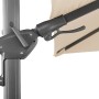 Detailaufnahme: Kurbelmechanismus des Schneider Ampelschirm 360 cm x 300 cm Natur. Dreh- und Neigungsfunktion.