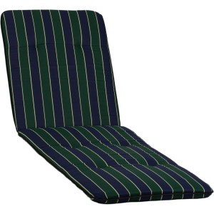 Beo Liegenauflage Eagle blau-dunkelgrün gestreift für Gartenliegen.