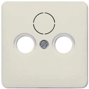 Jung Antennenabdeckung CD500, 3-Loch, weiß, für Antennendosen.