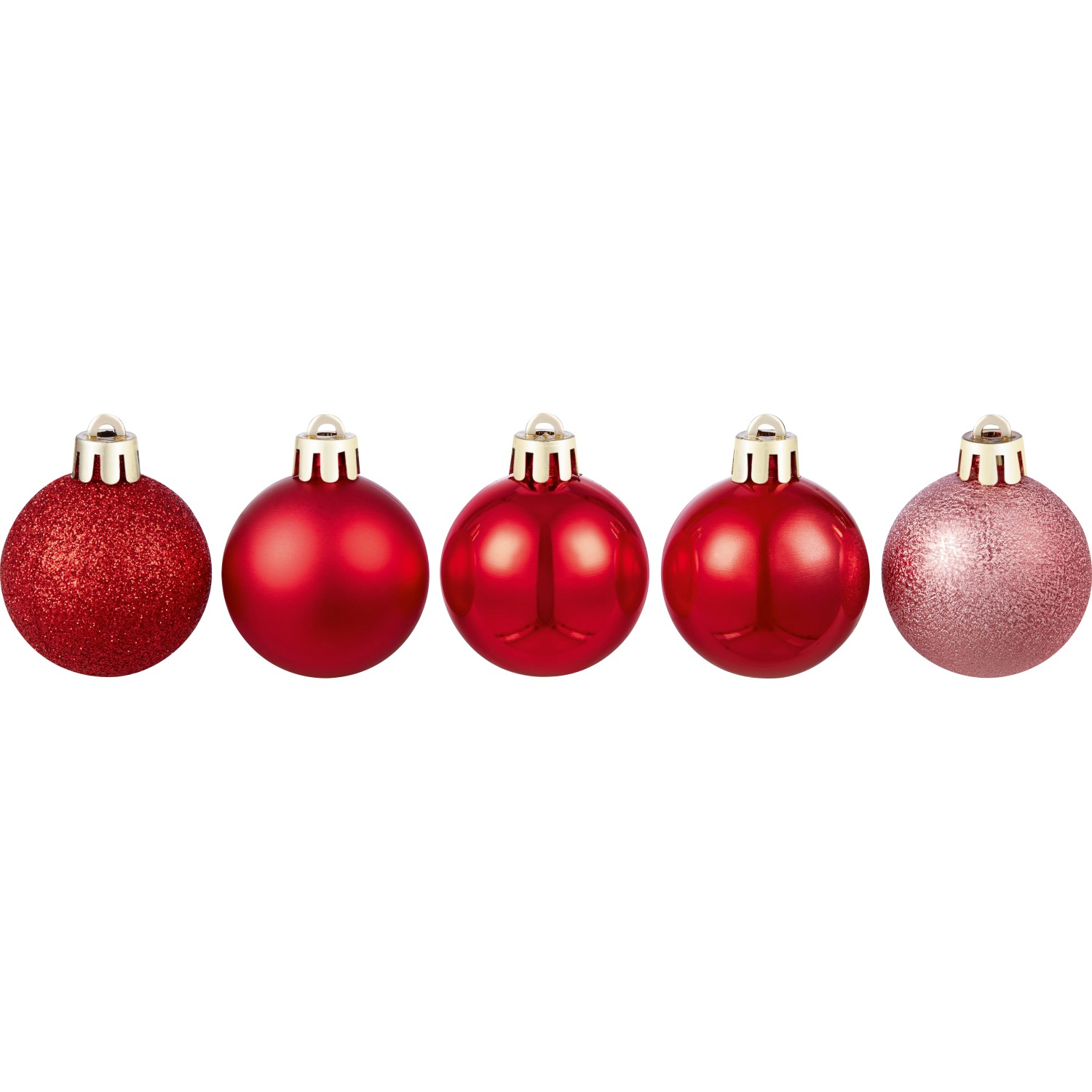 Weihnachtskugel-Set 30-teilig Rot 4 cm