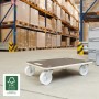 Wagner Transporthilfe 1614 mit 400 kg Tragkraft, Multiplexplatte und Rollen vor Lagerregal.